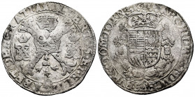 Albert and Elizabeth (1598-1621). 1 patagon. 1618. Tournai. (Tauler-1727). (Vanhoudt-619 TO). (Vti-382). Ag. 27,99 g. Scarce. Almost VF. Est...170,00....