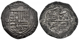 Philip II (1556-1598). 2 reales. Granada. A. (Cal-316). Ag. 6,95 g. VF. Est...90,00. 

Spanish Description: Felipe II (1556-1598). 2 reales. Granada...