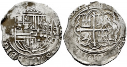 Philip II (1556-1598). 2 reales. México. O. (Cal-358). Ag. 6,66 g. Value on the left. Almost VF. Est...60,00. 

Spanish Description: Felipe II (1556...