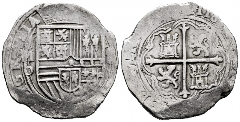 Philip II (1556-1598). 8 reales. México. O. (Cal-662). Ag. 27,28 g. Value 8 clos...