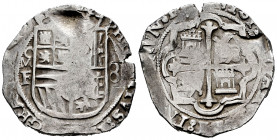 Philip II (1556-1598). 8 reales. México. F. (Cal-664). Ag. 27,15 g. Weak strike. Scarce. VF. Est...350,00. 

Spanish Description: Felipe II (1556-15...