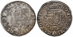 Philip II (1556-1598). 1 escudo of Burgundy. 1568. Nimega. (Tauler-1281). (Vanhoudt-290 NJ). (Vti-1311). Ag. 29,12 g. Surface rust. VF/Choice VF. Est....