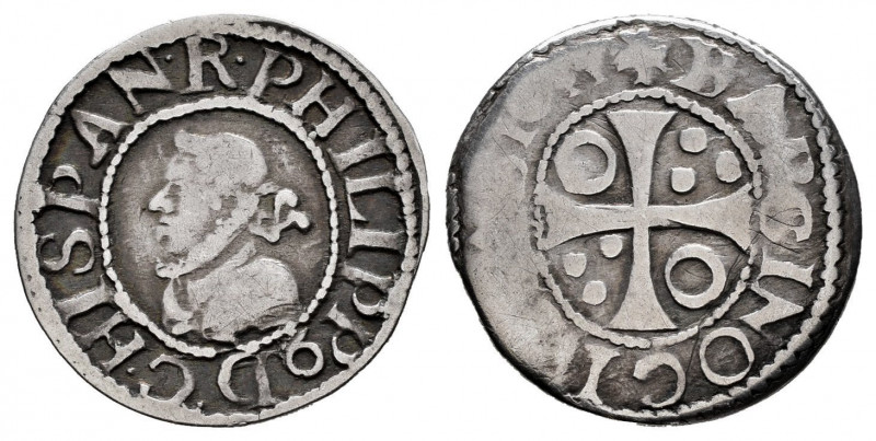 Philip III (1598-1621). 1/2 croat. Barcelona. (Cal-tipo 82). Ag. 1,38 g. Choice ...