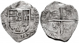 Philip III (1598-1621). 8 reales. Sevilla. B. (Cal-tipo 170). Ag. 27,63 g. Date not visible. Almost VF. Est...200,00. 

Spanish Description: Felipe ...
