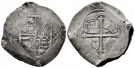 Philip III (1598-1621). 8 reales. México. F. (Cal-Tipo 161). Ag. 27,41 g. Choice F. Est...120,00. 

Spanish Description: Felipe III (1598-1621). 8 r...