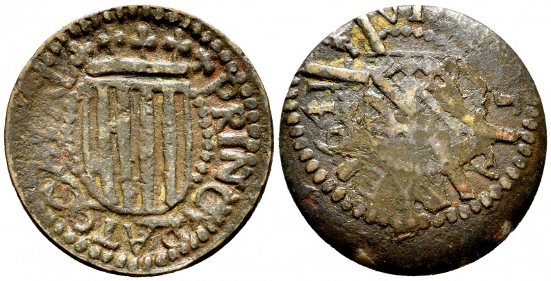 Philip IV (1621-1665). Seiseno. 1641. Barcelona. (Cal-38). Ae. 4,06 g. Choice F/...