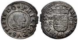 Philip IV (1621-1665). 16 maravedis. 2662. Madrid. S. (Cal-468). Ae. 3,80 g. Error in the right where the use of a 2 instead of 1 is clearly appreciat...