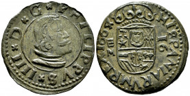 Philip IV (1621-1665). 16 maravedis. 1664. Valladolid. M. (Cal-511). Ae. 4,31 g. Choice VF/Almost XF. Est...40,00. 

Spanish Description: Felipe IV ...