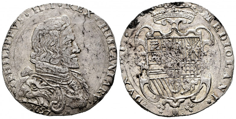 Philip IV (1621-1665). 1 felipe. 1657. Milano. (Tauler-1947). (Vti-15). (Mir-364...