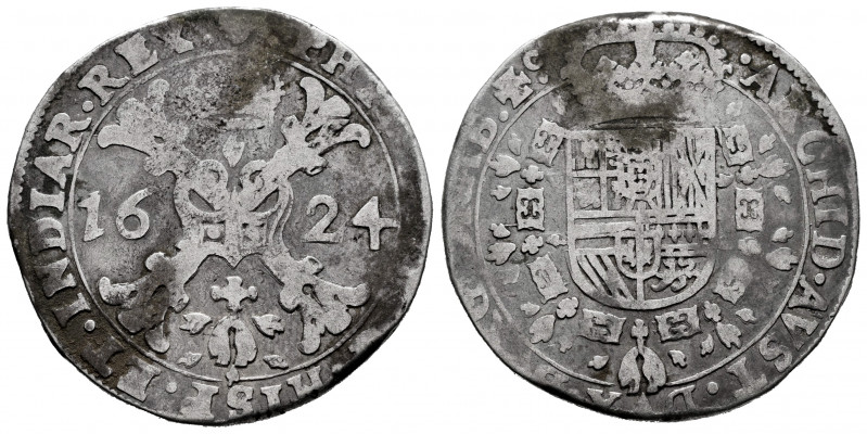 Philip IV (1621-1665). 1/2 patagon. 1624. Brussels. (Tauler-2439). (Vanhoudt-646...