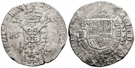 Philip IV (1621-1665). 1 patagon. 1623. Antwerpen. (Tauler-2557). (Vanhoudt-645 AN). (Vti-929). Ag. 27,64 g. Almost VF/VF. Est...120,00. 

Spanish D...