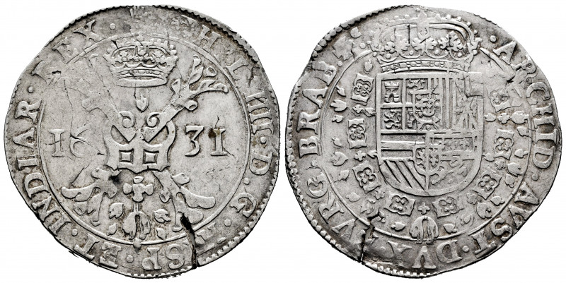 Philip IV (1621-1665). 1 patagon. 1631. Antwerpen. (Tauler-2565). (Vanhoudt-645 ...