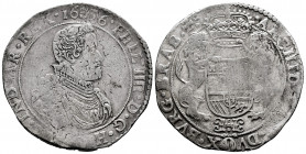 Philip IV (1621-1665). 1 ducaton. 1636. Antwerpen. (Tauler-2897). (Vanhoudt-642 AN). (Vti-1226). Ag. 32,19 g. Second type. VF. Est...140,00. 

Spani...