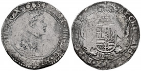 Philip IV (1621-1665). 1 ducaton. 1654. Antwerpen. (Tauler-2915). (Vanhoudt-642AN). (Vti-1242). Ag. 32,01 g. Almost VF/Choice F. Est...110,00. 

Spa...