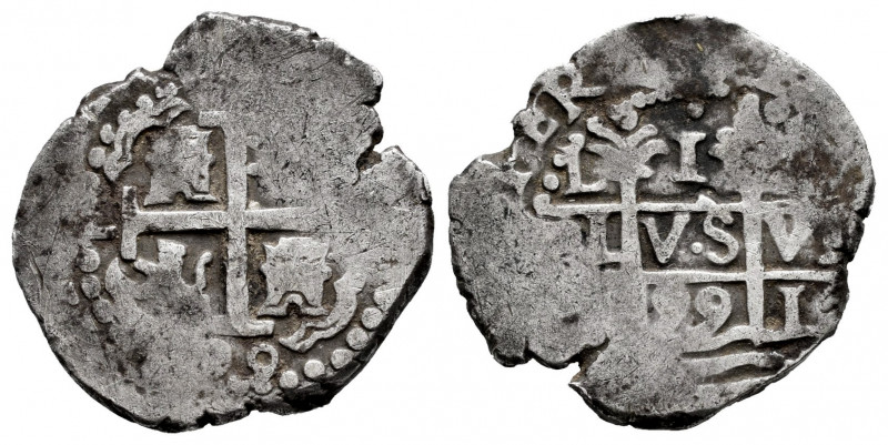 Charles II (1665-1700). 1 real. 1699. Lima. (R). (Cal-231). Ag. 3,13 g. Double d...
