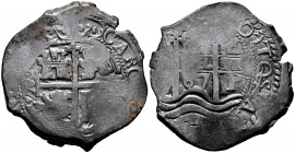 Charles II (1665-1700). 8 reales. 1667. Potosí. E. (Cal-698). (Km-26). Ag. 26,39 g. Original Patina. Almost VF. Est...200,00. 

Spanish Description:...