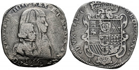 Charles II (1665-1700). 1 felipe. 1666. Milano. (Tauler-3100). (Vti-18). (Mir-380). Ag. 27,15 g. Cleaned. Rare. Almost VF. Est...300,00. 

Spanish D...
