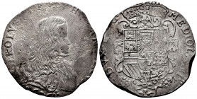 Charles II (1665-1700). 1 felipe. 1676. Milano. (Tauler-3101). (Vti-19). (Mir-387/1). Ag. 27,31 g. Rust on obverse. Choice F/VF. Est...200,00. 

Spa...