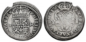 Philip V (1700-1746). 1 real. 1707. Segovia. Y. (Cal-621). Ag. 2,35 g. Small digit 0 in the date. Planchet crack. Almost VF. Est...50,00. 

Spanish ...