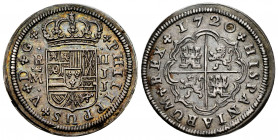 Philip V (1700-1746). 2 reales. 1720. Madrid. JJ. (Cal-772). Ag. 5,73 g. Attractive patina. Scarce in this grade. Almost XF. Est...120,00. 

Spanish...