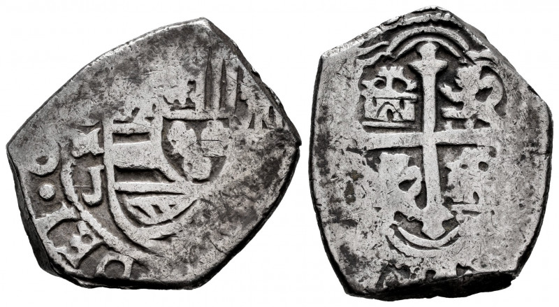 Philip V (1700-1746). 4 reales. México. J. (Cal-tipo 139). Ag. 13,34 g. Date not...