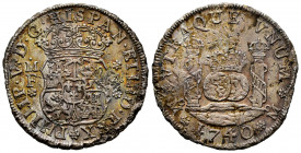 Philip V (1700-1746). 4 reales. 1740. México. M. (Cal-1123). Ag. 13,14 g. Corrosion from salt water immersion. Knocks. Scarce. VF. Est...140,00. 

S...