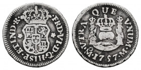 Ferdinand VI (1746-1759). 1/2 real. 1757. México. M. (Cal-93). Ag. 1,56 g. Almost VF. Est...35,00. 

Spanish Description: Fernando VI (1746-1759). 1...