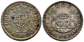Ferdinand VI (1746-1759). 2 reales. 1757. México. M. (Cal-301). Ag. 6,67 g. Choice VF. Est...75,00. 

Spanish Description: Fernando VI (1746-1759). ...