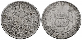 Ferdinand VI (1746-1759). 4 reales. 1756. México. MM. (Cal-391). Ag. 12,98 g. Scarce. Choice F/F. Est...150,00. 

Spanish Description: Fernando VI (...