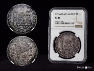Ferdinand VI (1746-1759). 8 reales. 1755. México. MM. (Cal-489). Ag. Slabbed by NGC as XF 45. NGC-XF. Est...350,00. 

Spanish Description: Fernando ...