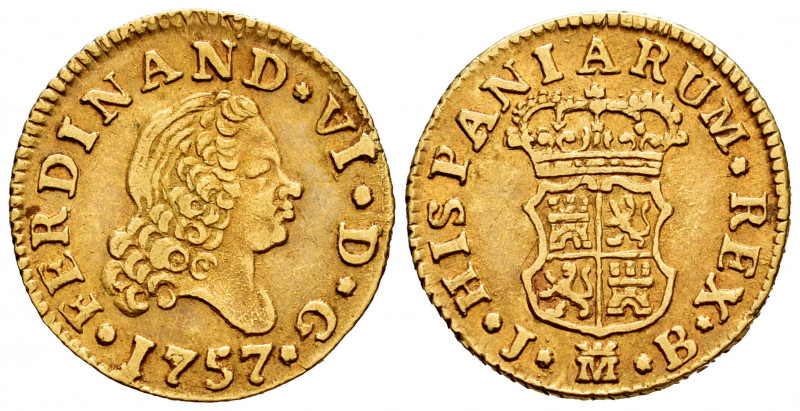 Ferdinand VI (1746-1759). 1/2 escudo. 1757. Madrid. JB. (Cal-559). Au. 1,77 g. C...