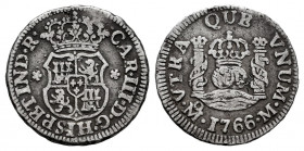 Charles III (1759-1788). 1/2 real. 1766. México. M. (Cal-184). Ag. 1,58 g. Minor nicks. Almost VF. Est...35,00. 

Spanish Description: Carlos III (1...