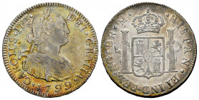 Charles III (1759-1788). 2 reales. 1799. Guatemala. M. (Cal-557). Ag. 6,50 g. VF. Est...120,00. 

Spanish Description: Carlos III (1759-1788). 2 rea...