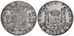 Charles III (1759-1788). 8 reales. 1765. México. MF. (Cal-1088). Ag. 26,91 g. Cleaned. Choice VF. Est...300,00. 

Spanish Description: Carlos III (1...