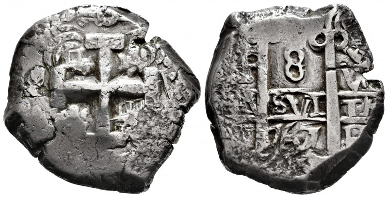 Charles III (1759-1788). 8 reales. 1767. Potosí. V(Y). (Cal-1143). Ag. 26,93 g. ...