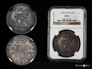 Charles III (1759-1788). 8 reales. 1775. Sevilla. CF. (Cal-1232). Ag. Slabbed by NGC as XF45. Toned. Rare. NGC-XF. Est...500,00. 

Spanish Descripti...