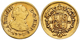 Charles III (1759-1788). 1/2 escudo. 1778. Sevilla. CF. (Cal-1306). Au. 1,73 g. VF/Choice VF. Est...150,00. 

Spanish Description: Carlos III (1759-...