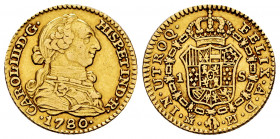 Charles III (1759-1788). 1 escudo. 1780. Madrid. PJ. (Cal-1359). Au. 3,38 g. VF/Choice VF. Est...220,00. 

Spanish Description: Carlos III (1759-178...