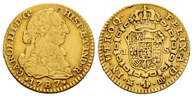 Charles III (1759-1788). 1 escudo. 1787. Madrid. DV. (Cal-1370). Au. 3,23 g. Almost VF. Est...140,00. 

Spanish Description: Carlos III (1759-1788)....