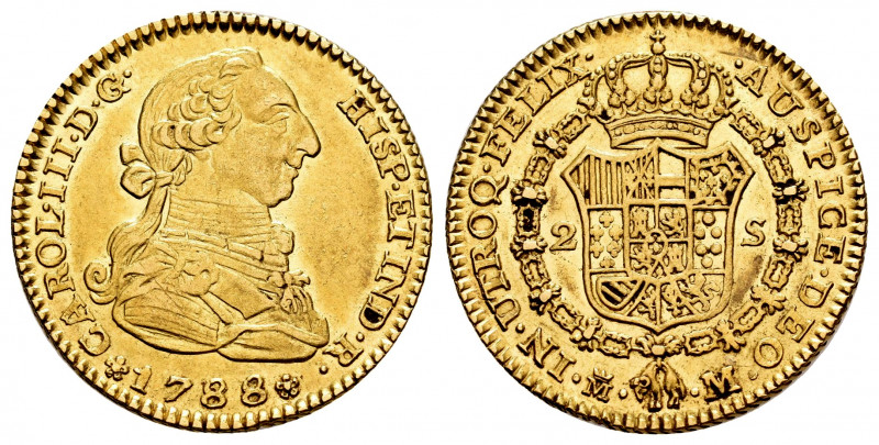 Charles III (1759-1788). 2 escudos. 1788. Madrid. M. (Cal-1578). Au. 6,77 g. It ...