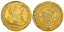 Charles III (1759-1788). 2 escudos. 1786. Popayán. SF. (Cal-1651). (Restrepo-62-30). Au. 6,69 g. Knocks. Scarce. Almost VF. Est...300,00. 

Spanish ...