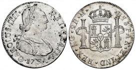 Charles IV (1788-1808). 2 reales. 1794. Guatemala. M. (Cal-551). Ag. 6,60 g. Magnificent reverse. Original luster. A good sample. Almost XF/Mint state...