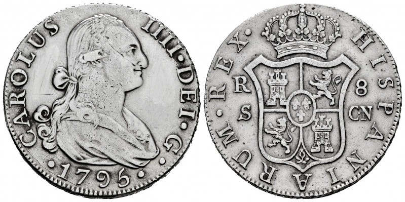 Charles IV (1788-1808). 8 reales. 1795. Sevilla. CN. (Cal-1057). Ag. 26,76 g. Cl...