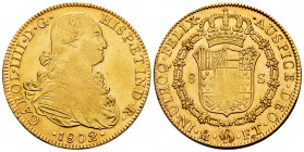 Charles IV (1788-1808). 8 escudos. 1802. México. FT. (Cal-1645). (Cal onza-1037). Au. 27,02 g. With some original luster remaining. Choice VF/Almost X...