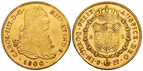 Charles IV (1788-1808). 8 escudos. 1800. Potosí. PP. (Cal-1706). (Cal onza-1099). Au. 26,92 g. VF/Choice VF. Est...1200,00. 

Spanish Description: C...