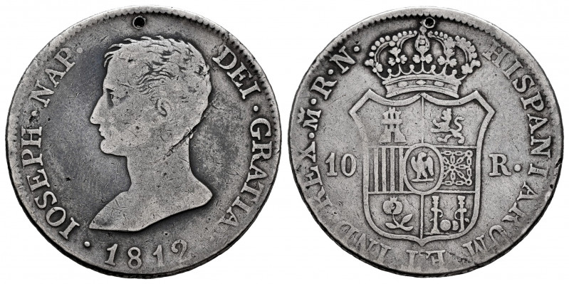 Joseph Napoleon (1808-1814). 10 reales. 1812. Madrid. (Cal-29). Ag. 13,25 g. Pun...