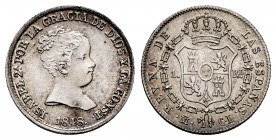 Elizabeth II (1833-1868). 1 real. 1848. Madrid. CL. (Cal-300). Ag. 1,48 g. XF. Est...80,00. 

Spanish Description: Isabel II (1833-1868). 1 real. 18...