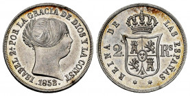Elizabeth II (1833-1868). 2 reales. 1852. Madrid. (Cal-367). Ag. 2,63 g. Original luster. Almost MS. Est...120,00. 

Spanish Description: Isabel II ...