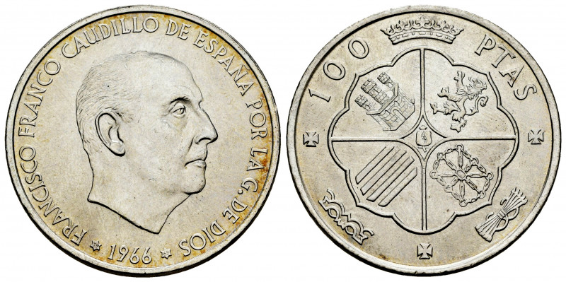Estado Español (1936-1975). 100 pesetas. 1966*19-69. Madrid. (Cal-148). Ag. 19,1...