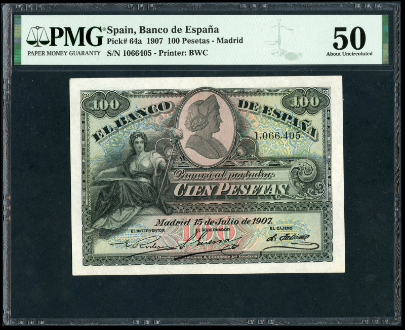 100 pesetas. 1907. Madrid. (Ed 2017-320). July 15, Seville Cathedral. Without se...
